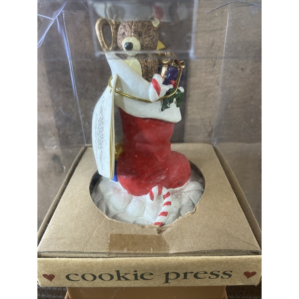 Vintage 1997 Shaker‎ Hearth Santa Boot Bear Cookie Press Candy Cane Stamp New